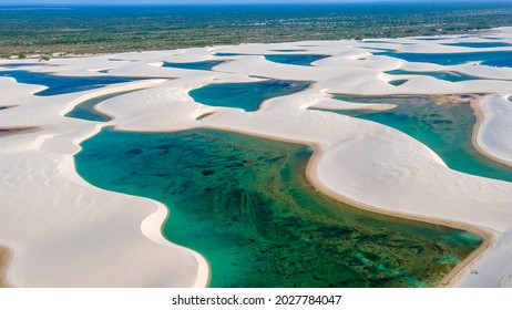 Aerial View Of Lençóis Maranhenses National Park - Barreirinhas, Maranhão, Brazil