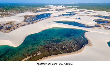 Aerial View Of Lençóis Maranhenses National Park - Barreirinhas, Maranhão, Brazil