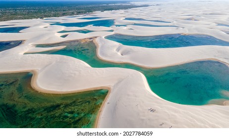 Aerial View Of Lençóis Maranhenses National Park - Barreirinhas, Maranhão, Brazil