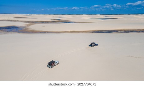 Aerial View Of Lençóis Maranhenses National Park - Barreirinhas, Maranhão, Brazil