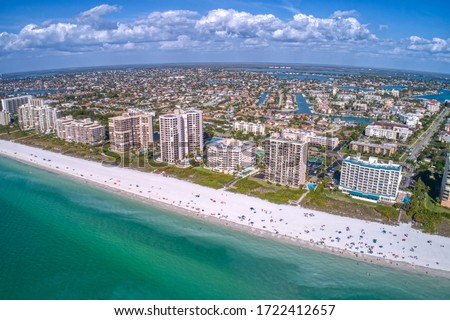 Aerial View of Marco Island, A popular Tourist Town in Florida