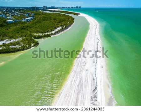 Aerial View of Marco Island, a popular tourist beach town in Florida