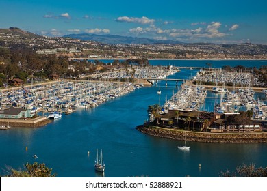 Aerial View Of Marina And The City Of Dana Point, Southern Orange County, California, U.S.A.