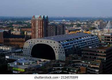 Aerial View Of Markthal, A Modern Dutch Marketplace Rotterdam, Netherland On September 25, 2021