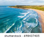 Aerial view of Maroubra Beach in the morning