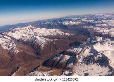 aerial view massive snow mountain range in Georgia. - Powered by Shutterstock