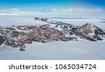 Aerial view of McMurdo Station, Ross Island, Antarctica