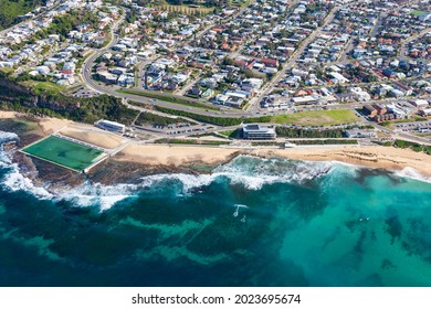 Aerial View Of Merewether Beach - Newcastle NSW Australia, Merewether Is One Of Newcastle's Best Beaches.