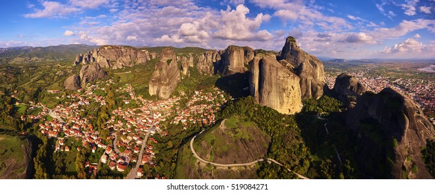 Aerial View Of Meteora - Greece 