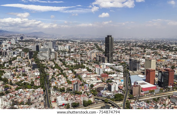 Aerial View Mexico City Over Western Stock Photo 754874794 | Shutterstock