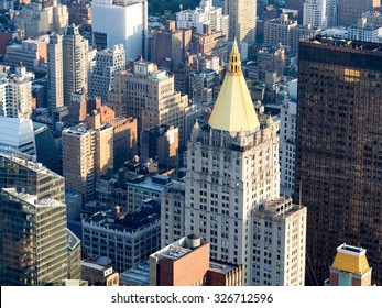 Aerial View Of Midtown New York City Including The Classic New York Life Building