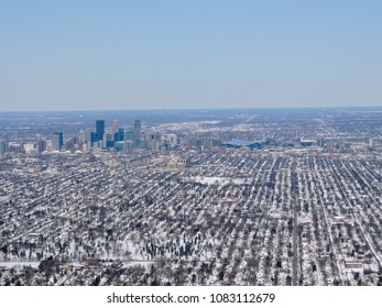 Aerial View Of Minneapolis Which Is A Major City In Minnesota In The United States, That Forms 