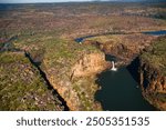 Aerial view of Mitchell Falls and Big Mertens Falls, Kimberleys, Western Australia