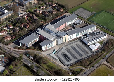 Aerial View Of A Modern College Campus In The UK