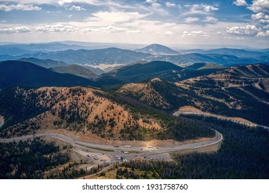 Aerial View Of Monarch Pass In Gunnison National Forest