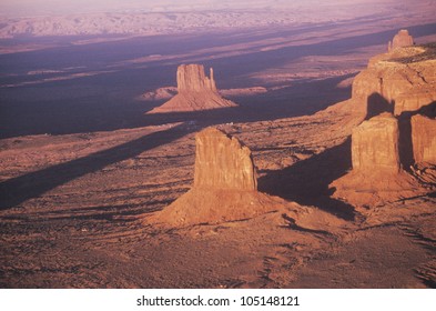 Aerial View Of Monument Valley At Sunset, Arizona