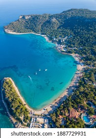 Aerial View Of Moonlight Beach In Kemer, Antalya In Turkey.