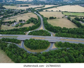 Aerial View Of Motorway Junction In Hertford