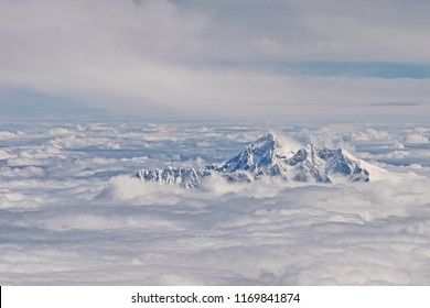 Aerial view of Mount Everest (Sagarmatha, Chomolungma), Nepal