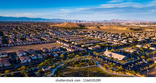 An Aerial View Of The Mountains Edge Master Planned Community In Enterprise, Nevada.