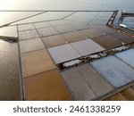 aerial view of the Mozia salt pans