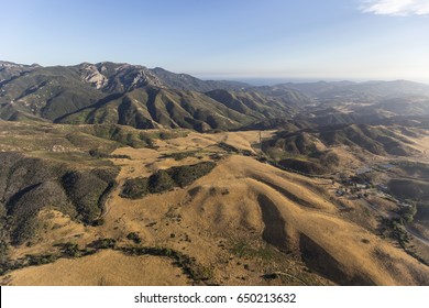 Aerial View Of Mt. Boney And Rancho Sierra Vista In The Santa Monica Mountains National Recreation Area.  