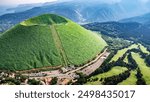 Aerial View of Mt. Omuro at Summer Time in Izu, Japan 