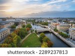 Aerial view of Museum Island with Spree River - Berlin, Germany