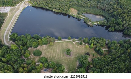 Aerial View Of My Local Park Lake