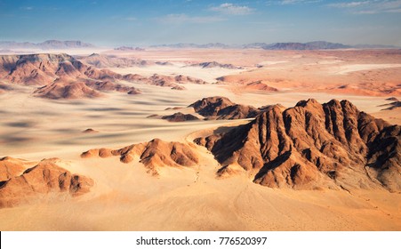 Aerial view to Namib desert, part Sossusvlei. - Shutterstock ID 776520397
