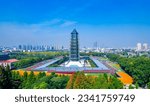 Aerial view of Nanjing Porcelain Tower of Nanjing, Jiangsu Province, China