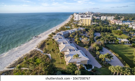 Aerial View Of Naples Beach, Florida.