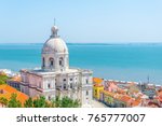 Aerial view of the national pantheon in Lisbon, Portugal
