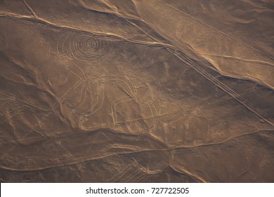 Aerial View Of Nazca Line,Monkey,Peru,south America