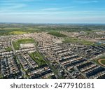 Aerial view of a neighborhood in Markham, ON