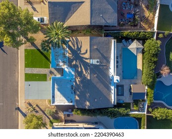 A Aerial View Of A Neighborhood In Phoenix