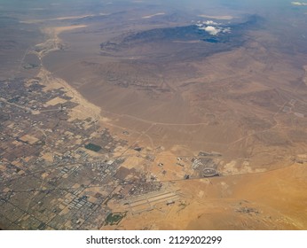 Aerial View Of The Nellis US Air Force Base And Cityscape At Nevada