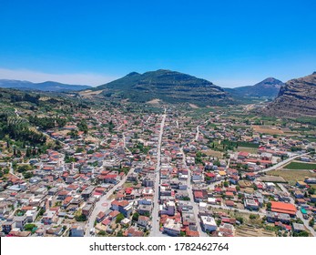 Aerial View Of Nemea An Ancient Site In The Northeastern Part Of The Peloponnese, Greece. Formerly Part Of The Territory Of Cleonae In Ancient Argolis Today Situated In The Regional Unit Of Corinthia.