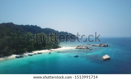 Aerial view of Nemo point at Perhentian Island Malaysia