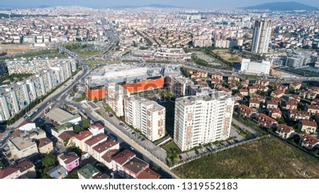 Aerial view new apartment from istanbul