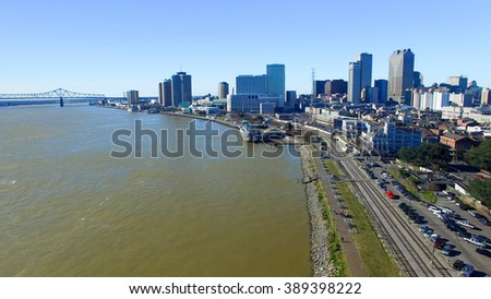 Aerial view of New Orleans, Lousiana.