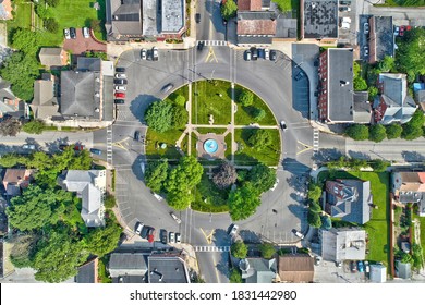 Aerial View Of New Oxford A Small Rural Town In Adams County Pennsylvania Along The Lincoln Highway