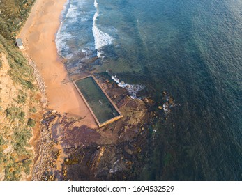 Aerial View Of Newport Beach And Rock Pool. NSW, Australia.