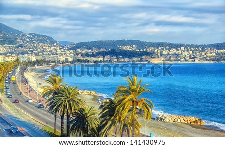 Aerial view of Nice, Cote d'Azur