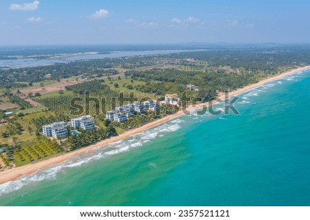 Aerial view of Nilaveli beach at Sri Lanka.