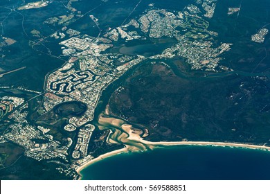 Aerial View Of Noosa Heads At Sunshine Coast, Australia