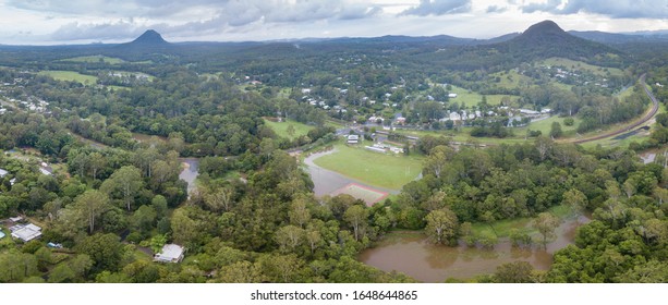 Aerial View Of Noosa Hinterland In Flood