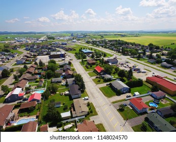 Aerial View Of North American Small Rural Town