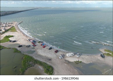 Aerial View Of North Beach, Texas, USA