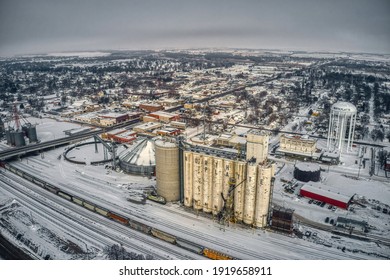 Aerial View Of North Platte, Nebraska In Winter